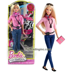 Barbie Career Series 12" Doll - BARBIE as FILM DIRECTOR (CCP42) with Patterned Scarf, Glasses, Utility Belt, Viewfinder and Extra Shoes