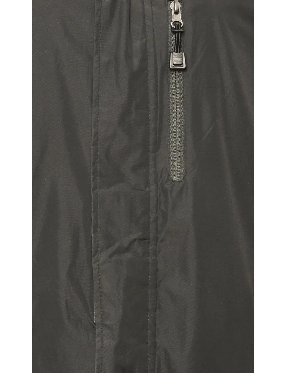 Black & Grey Contrasting Hooded Mountaineering Jacket - L