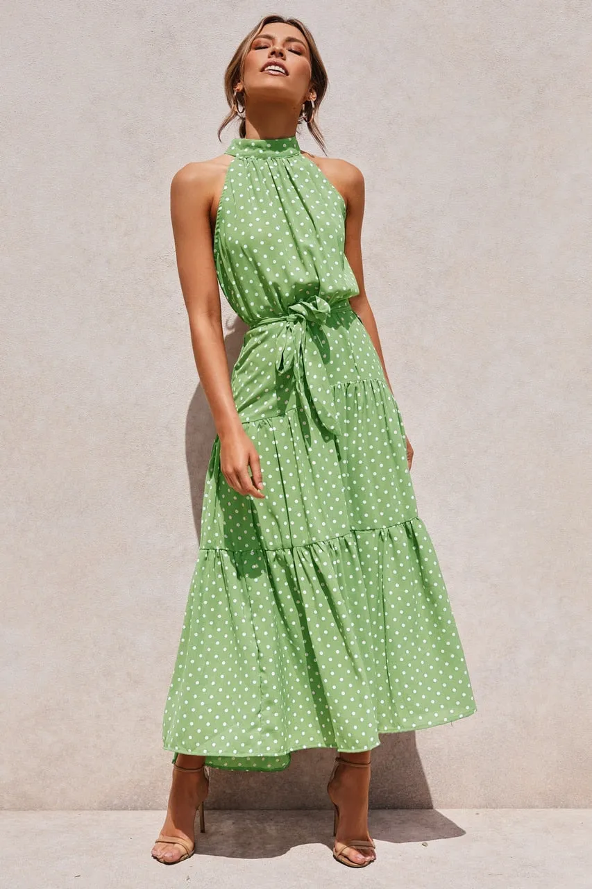 Boho Chic Halter Maxi Dress