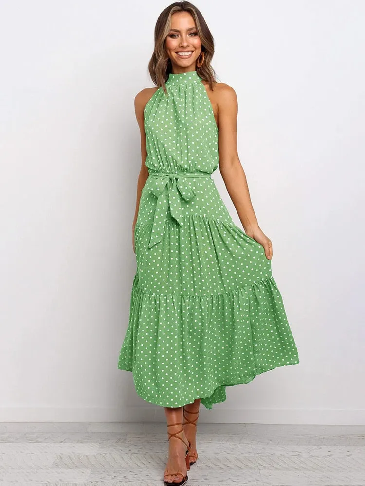 Boho Chic Halter Maxi Dress