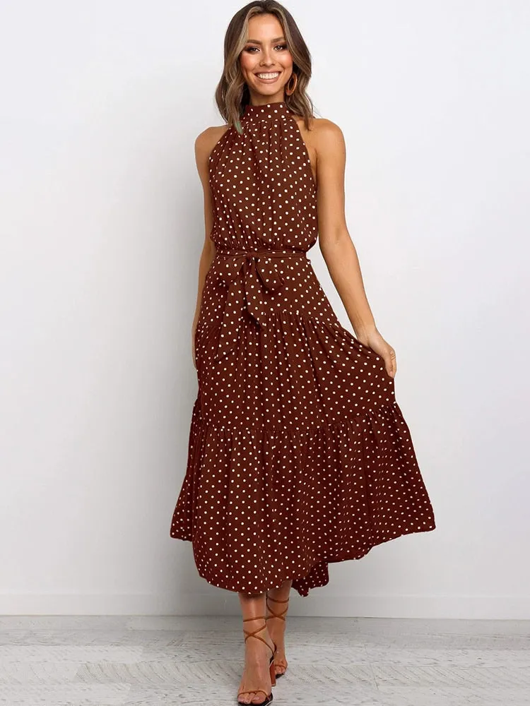Boho Chic Halter Maxi Dress