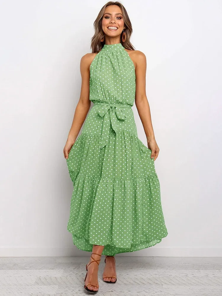 Boho Chic Halter Maxi Dress