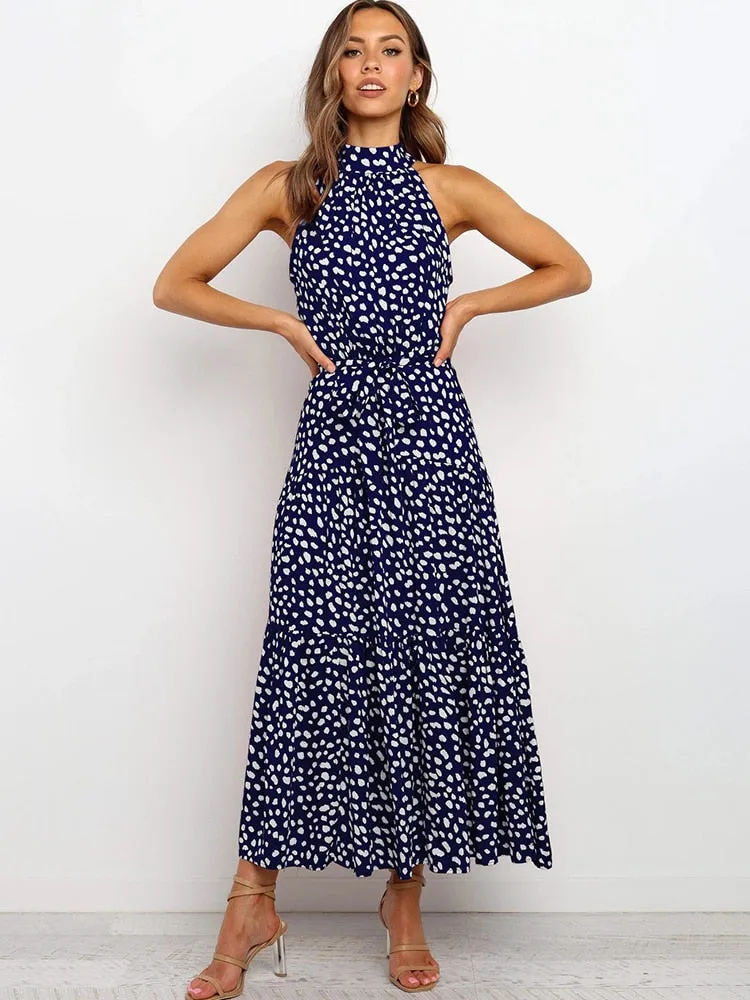 Boho Chic Halter Maxi Dress