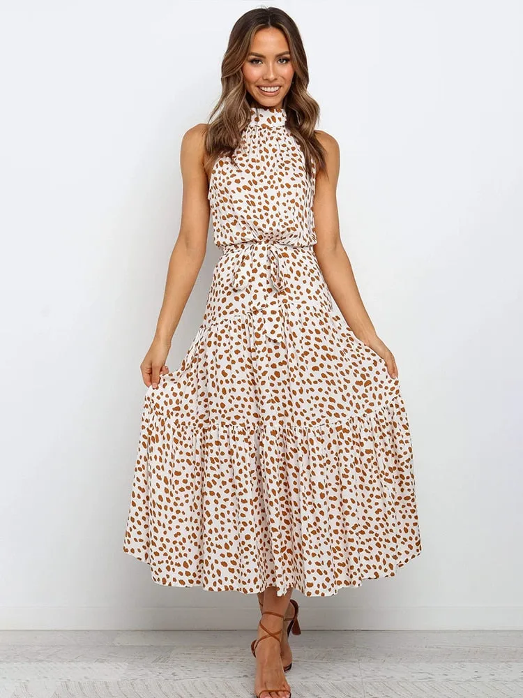 Boho Chic Halter Maxi Dress