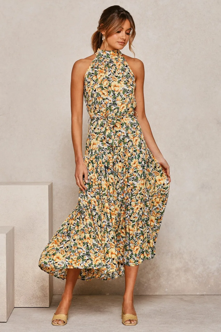 Boho Chic Halter Maxi Dress