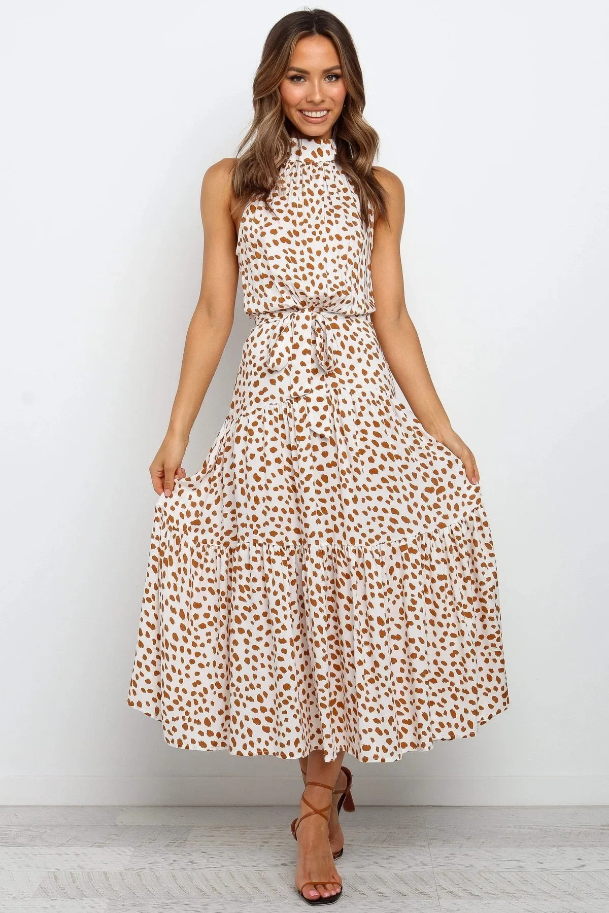 Boho Chic Halter Maxi Dress