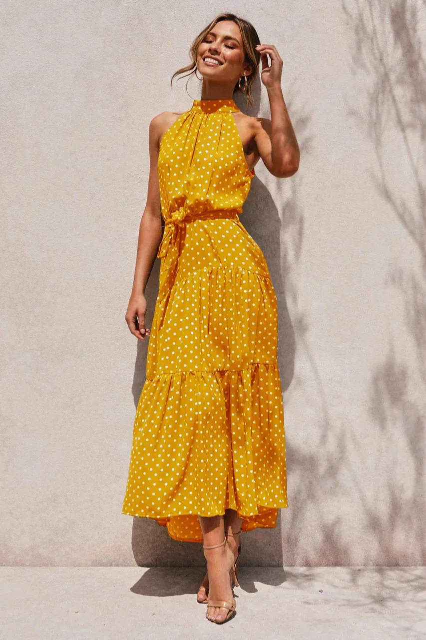 Boho Chic Halter Maxi Dress