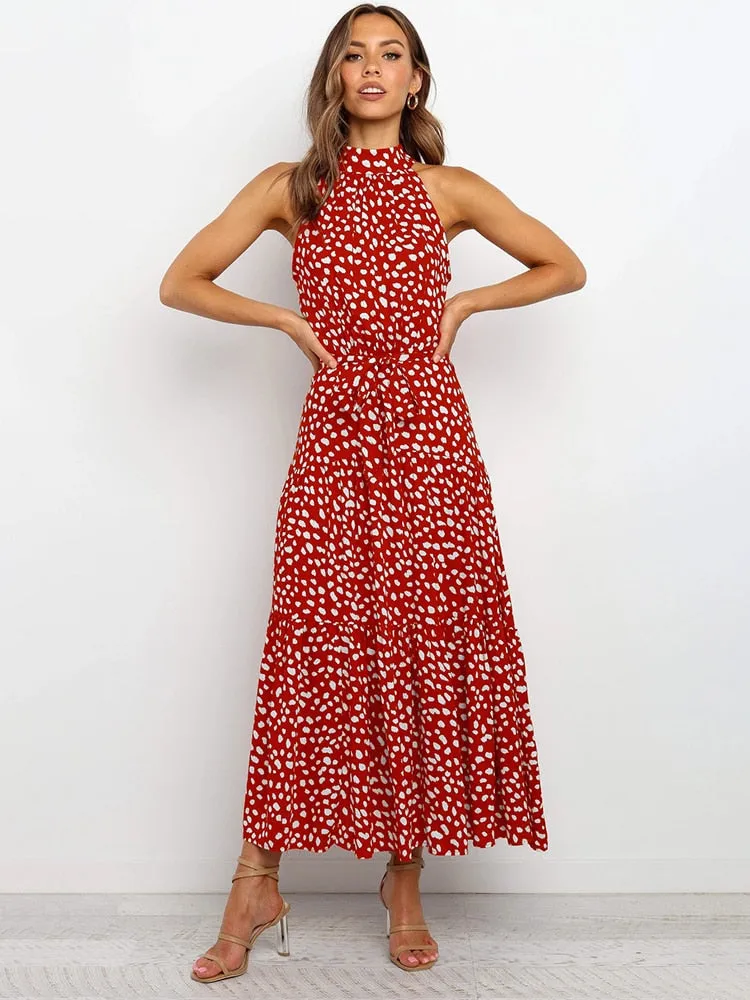 Boho Chic Halter Maxi Dress