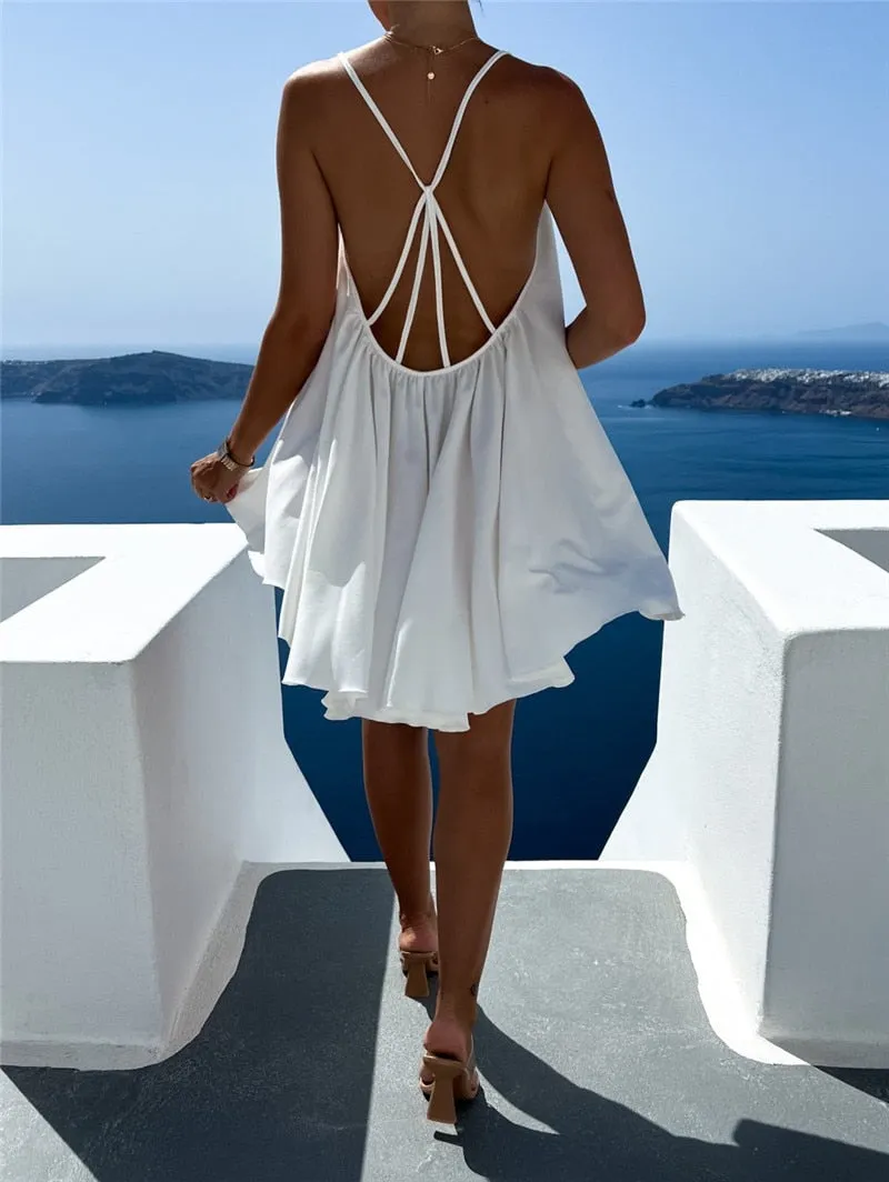 Boho Chic Sleeveless Loose Mini Dress