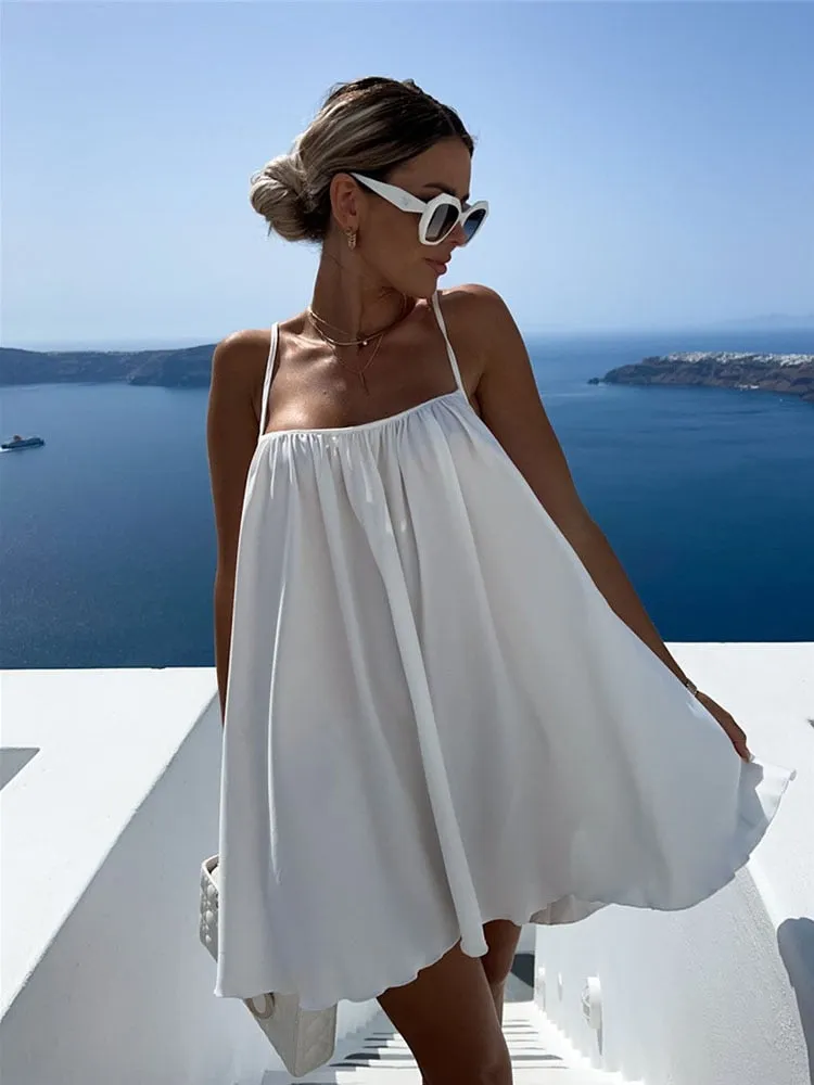 Boho Chic Sleeveless Loose Mini Dress