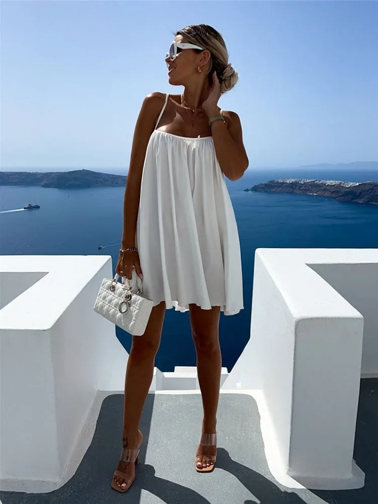Boho Chic Sleeveless Loose Mini Dress