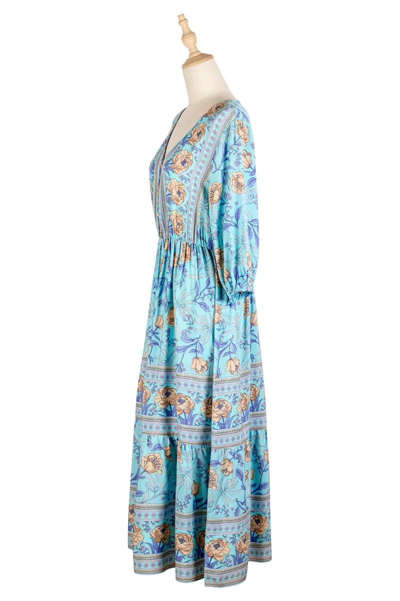 Boho Chic Spring Maxi Dress