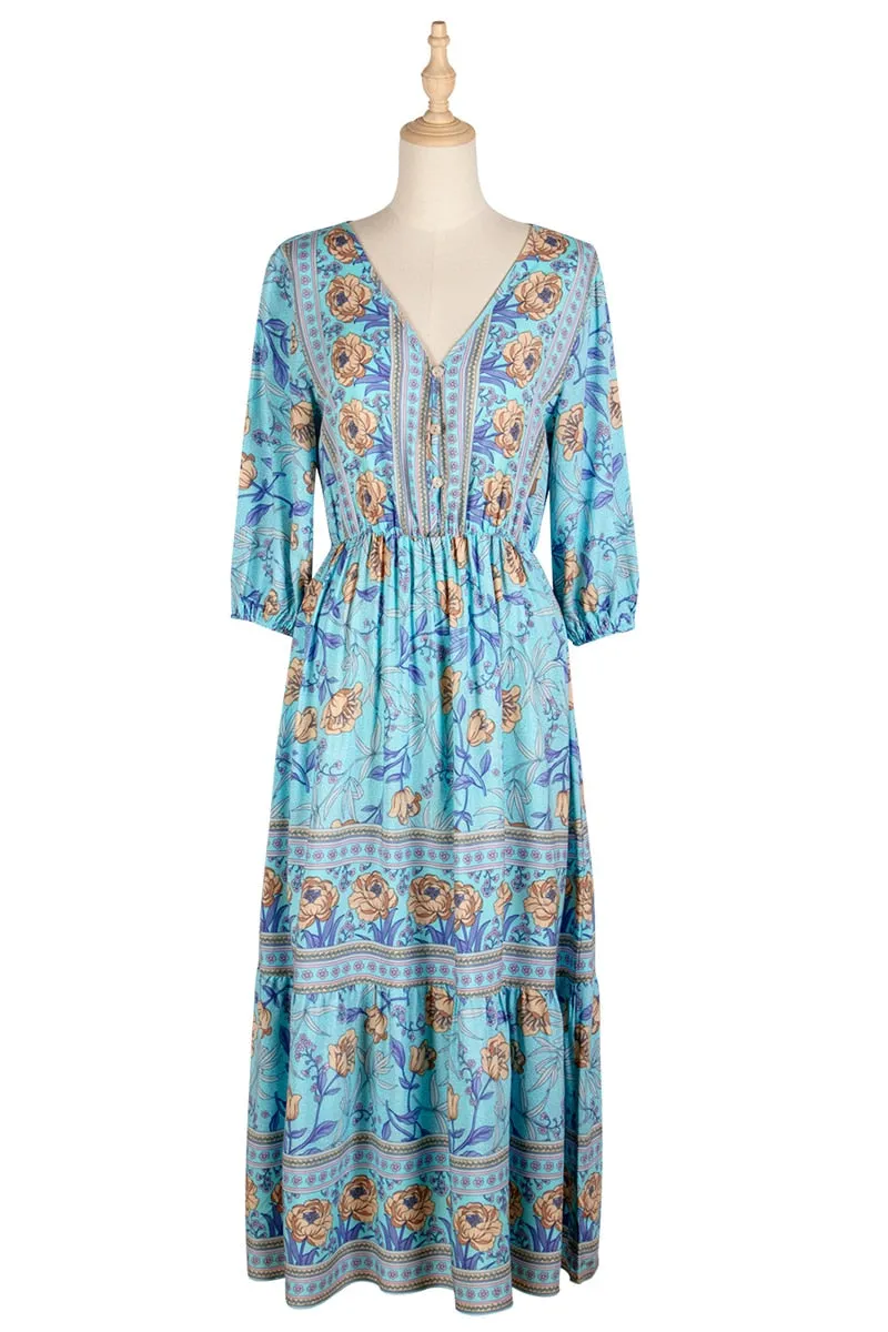 Boho Chic Spring Maxi Dress