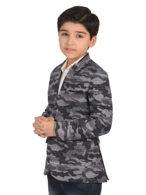 Boy's Camouflage Grey Blazers - EBTB19-4430