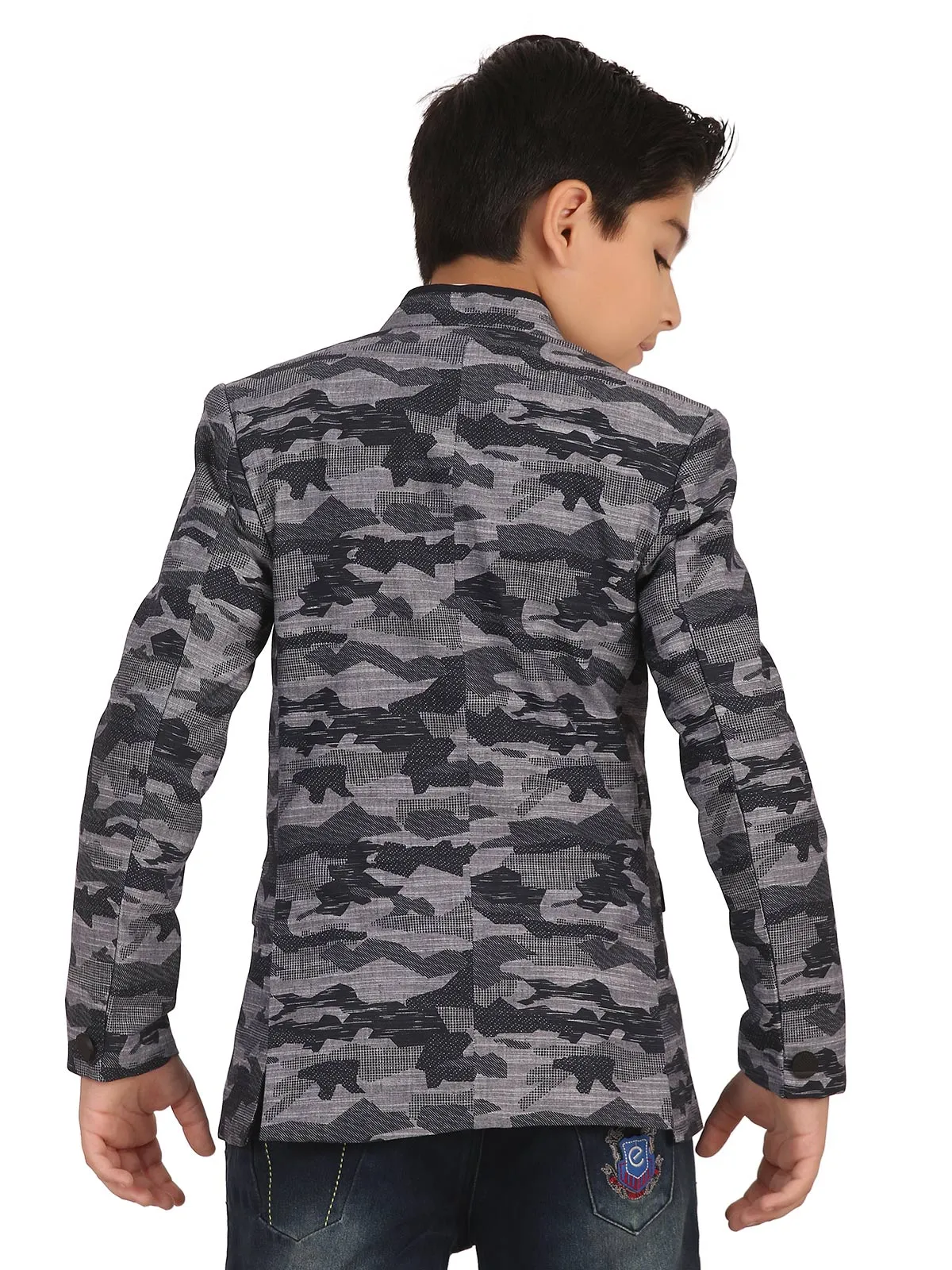 Boy's Camouflage Grey Blazers - EBTB19-4430