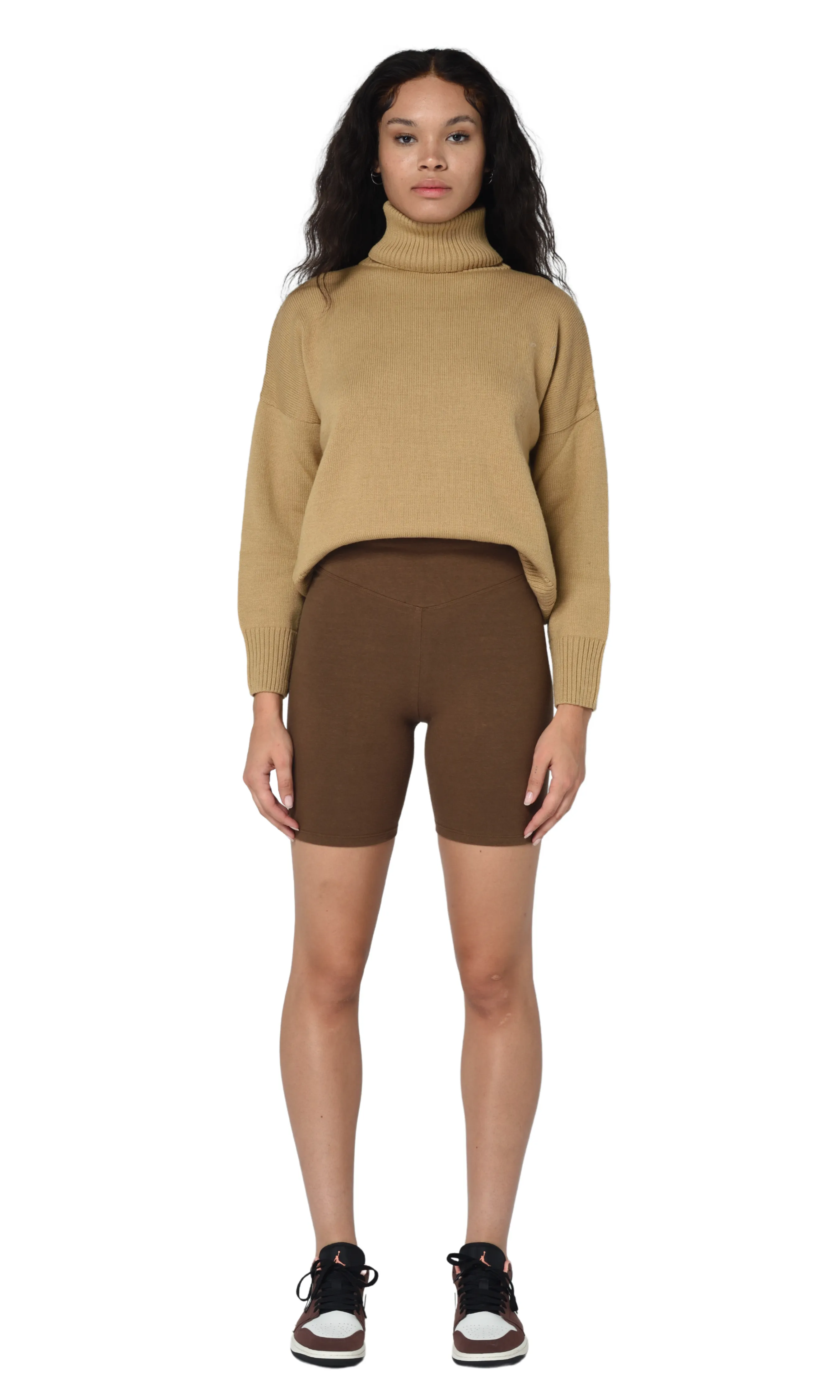 CAMEL HEAVY ROLL NECK
