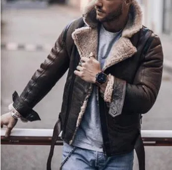 Casual Fashion Street Personality Artificial Leather Jacket