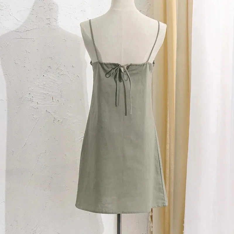 Chic Casual Linen Sexy Sleeveless Dress
