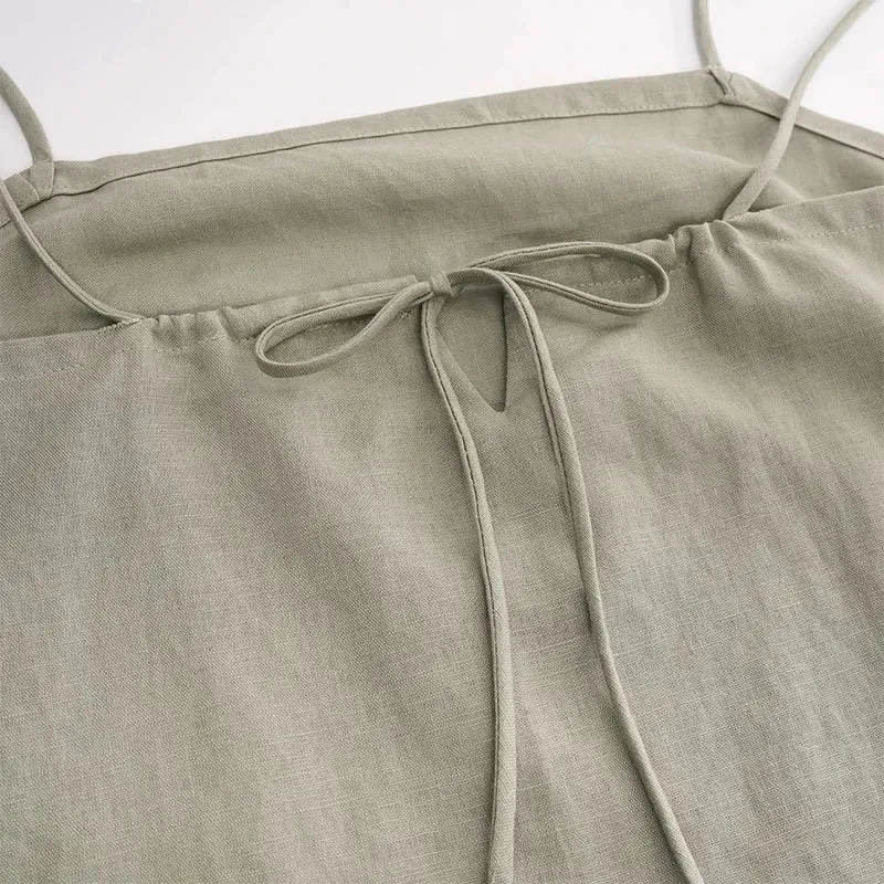 Chic Casual Linen Sexy Sleeveless Dress