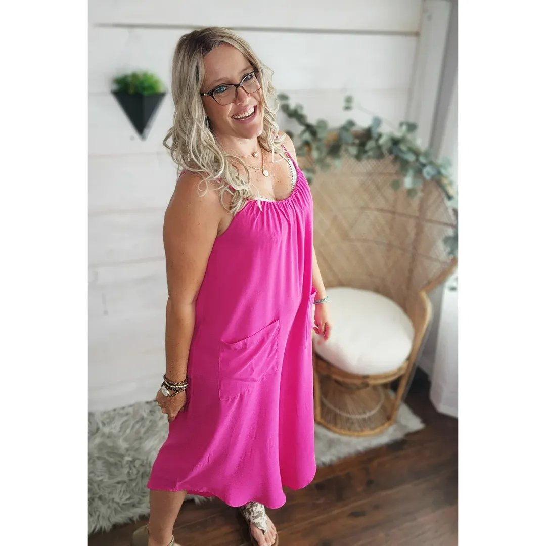 City Slicker Fuschia Romper by Oddi S- L * on sale