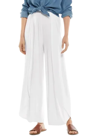 Coolibar Women's Lynsu Wide Leg Pants UPF 50  - White