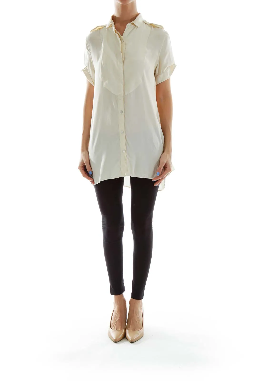 Cream Silk Blouse