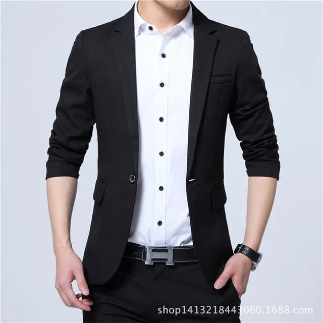 Designer Outerwear Slim Fit Men Jacket