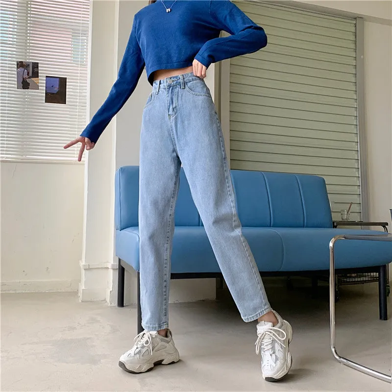 Flytonn-cute winter outfits casual winter outfits christmas outfit party look inspos High Waist Ankle Leg Slim Long Jeans Pants