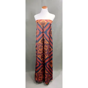 Free People navy print jumpsut, size XS, NEW WITH TAGS!