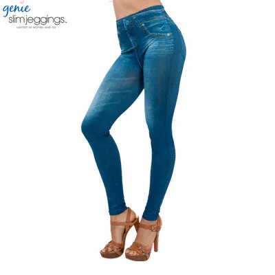 Hayoha 2017 Leggings Jeans for Women Denim Pants with Pocket Slim Leggings Women Fitness Plus Size Leggins S-XXL Black/Gray/Blue