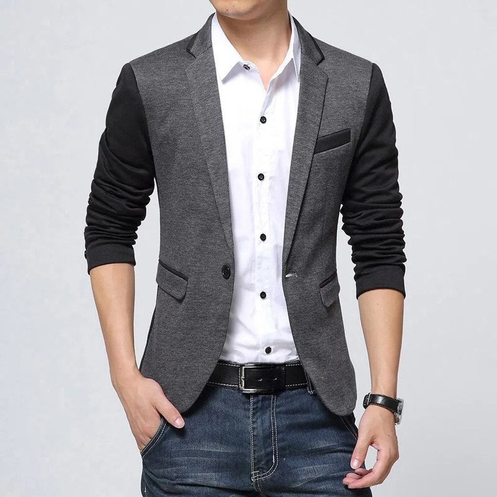 LISEAVEN - Original Clothing Blazer Men Fashion Coat Slim Male Clothing Casual Solid Color Mens Blazers Plus Size