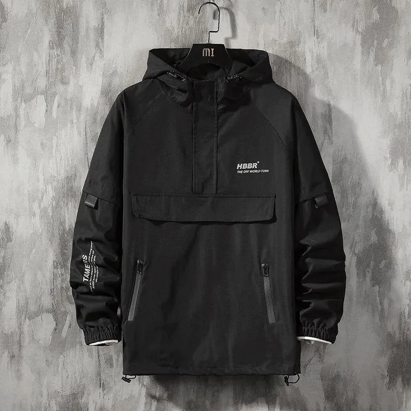 Men Hooded Casual Windbreaker Jackets