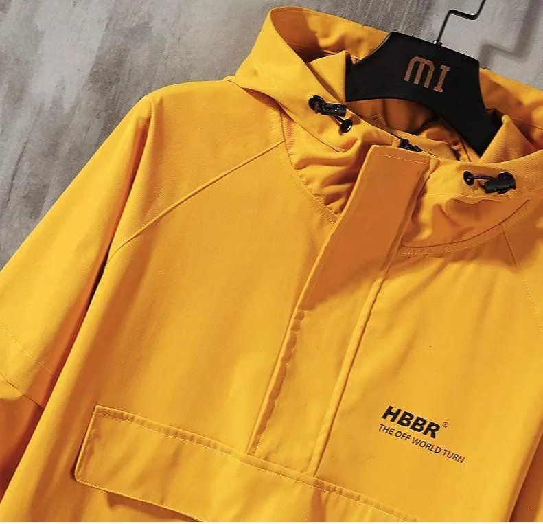 Men Hooded Casual Windbreaker Jackets