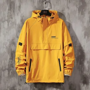 Men Hooded Casual Windbreaker Jackets