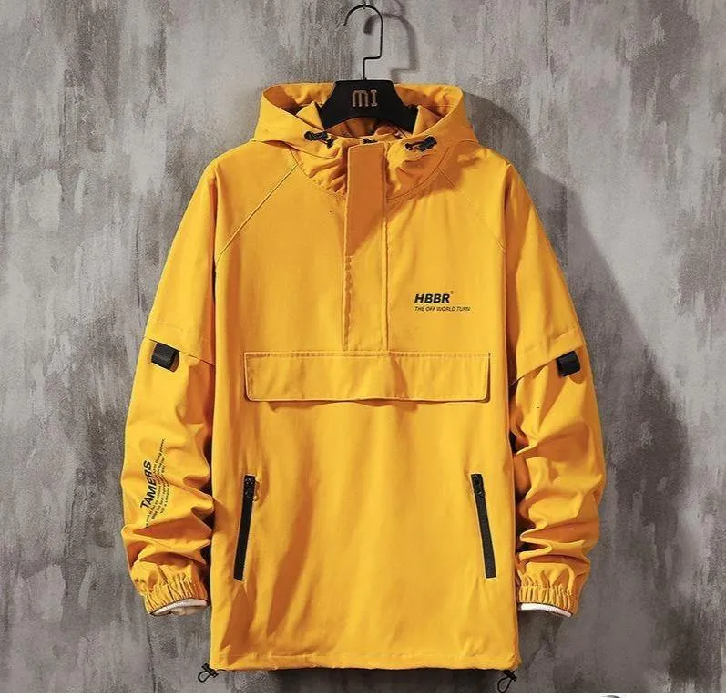 Men Hooded Casual Windbreaker Jackets