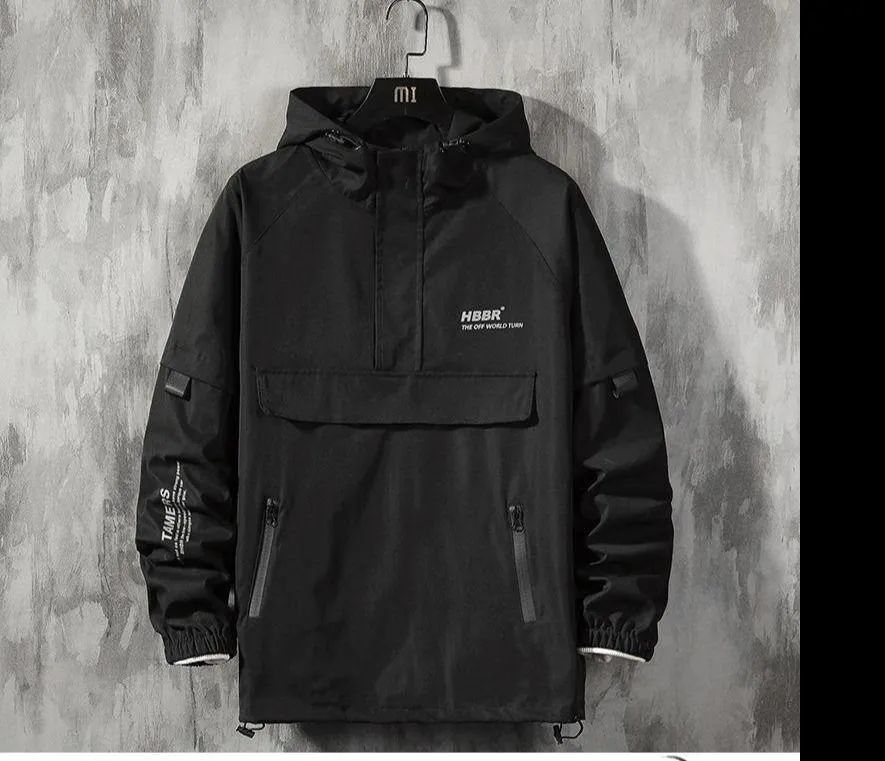 Men Hooded Casual Windbreaker Jackets