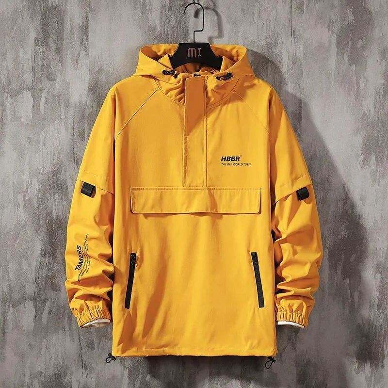 Men Hooded Casual Windbreaker Jackets