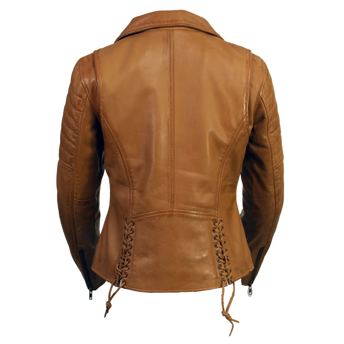 Milwaukee Leather SFL2870 Women's ‘Duchess’ Whiskey Motorcycle Style Fashion Casual Leather Jacket