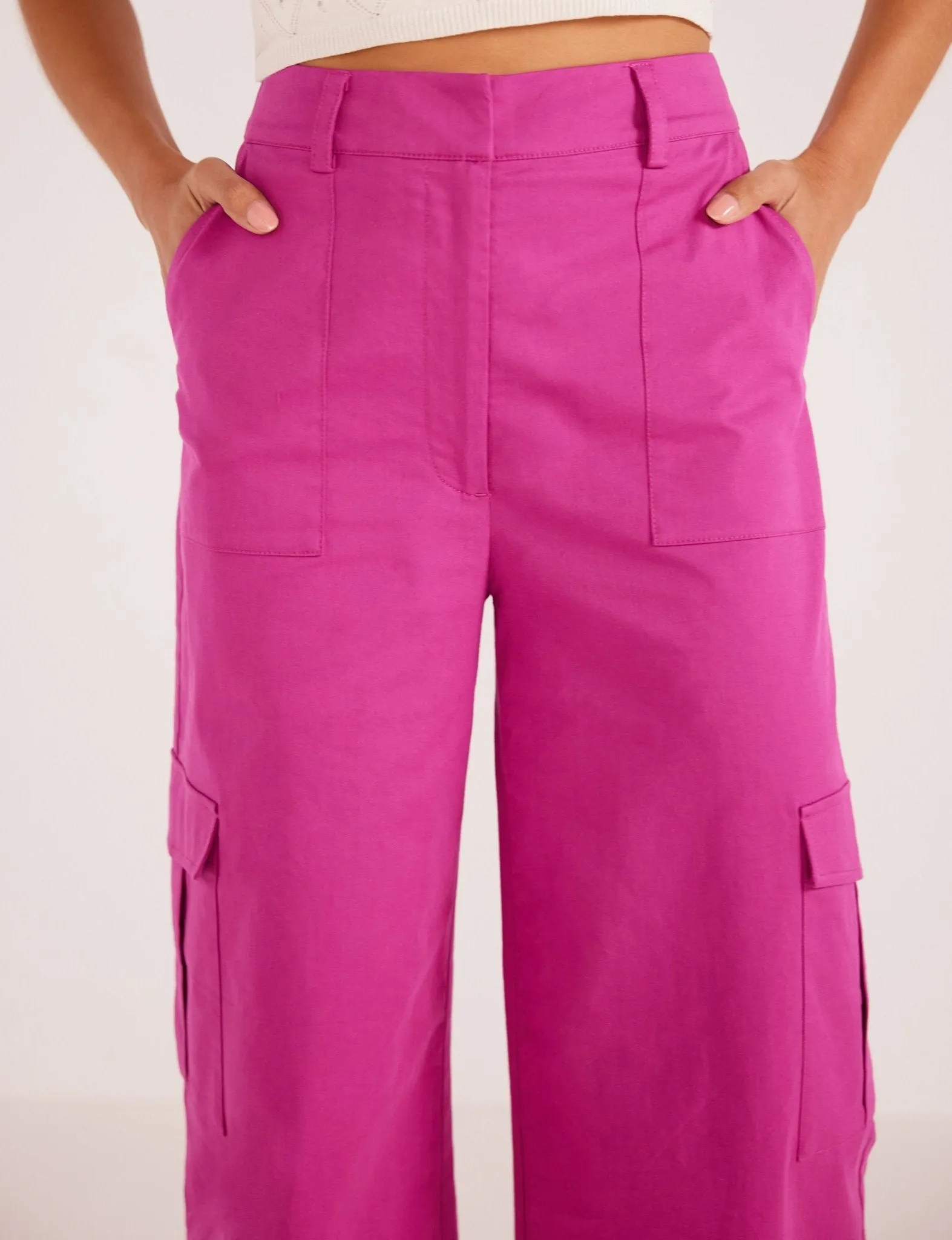 Minkpink Liora Cargo Pocket Pants in Orchid