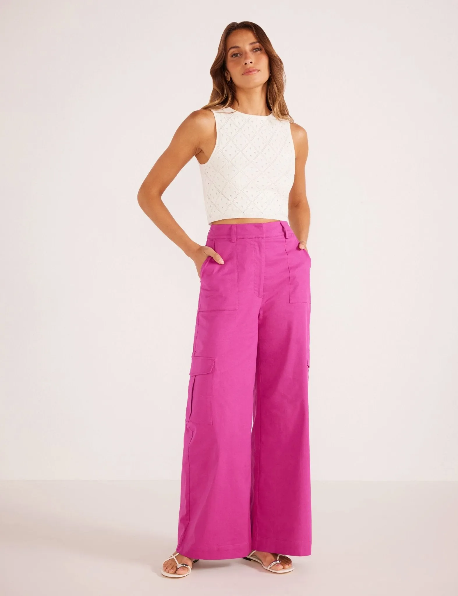 Minkpink Liora Cargo Pocket Pants in Orchid