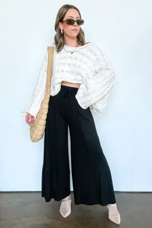 Naiara Ribbed Contrast Flowy Pants