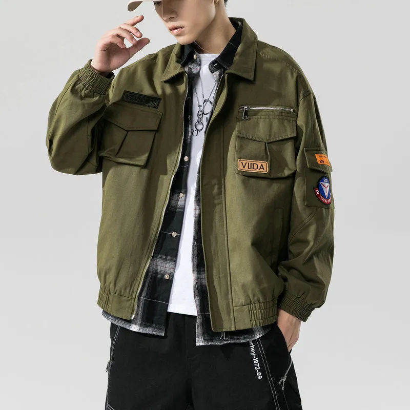 New Loose Casual Workwear Bomber Jacket