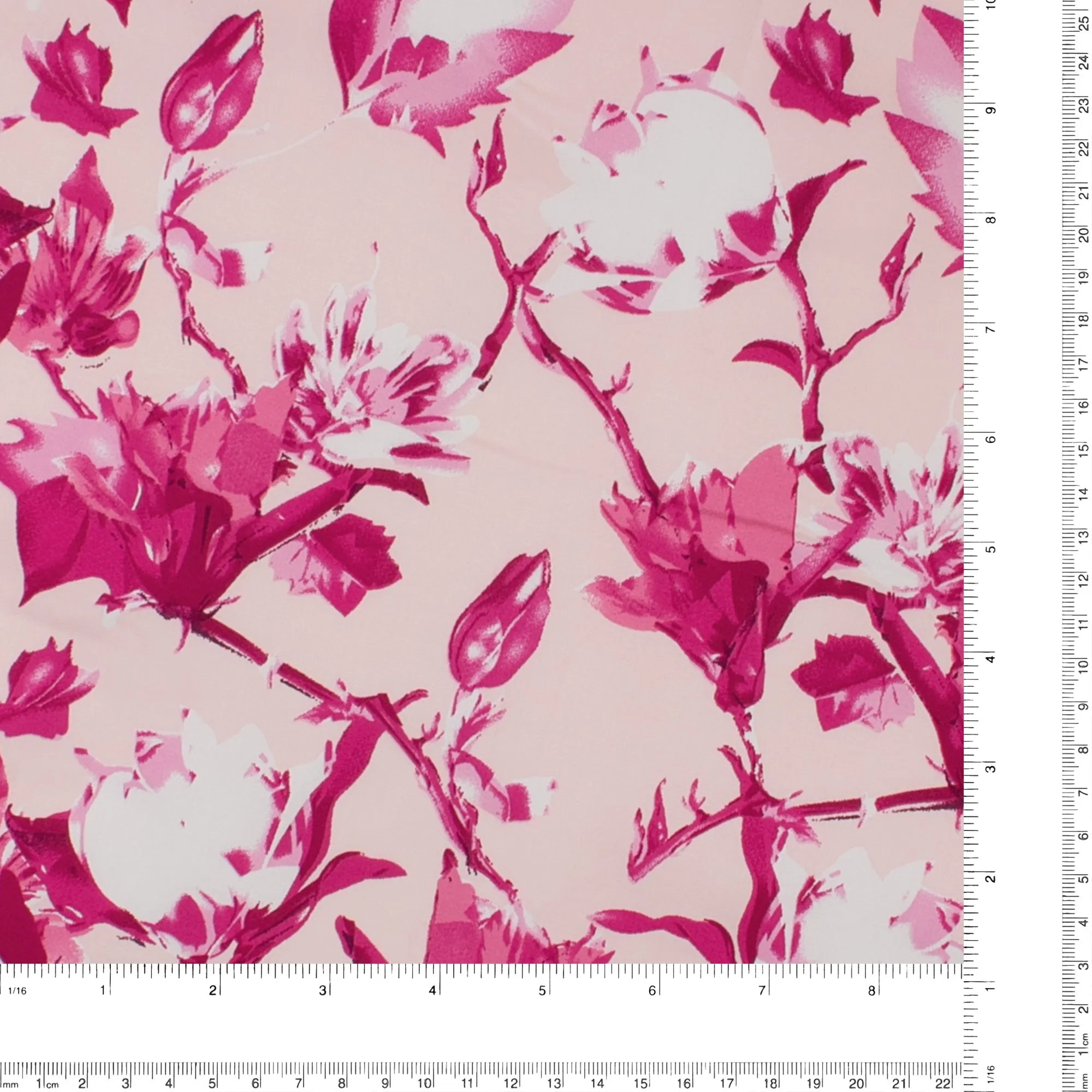 Printed Stretch Sateen - SANDY - 007 - Fuschia