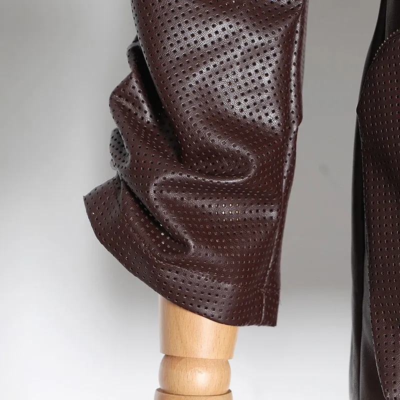 Ruched Puff Sleeve Notched Pocket Drawstring High Waist  Coat