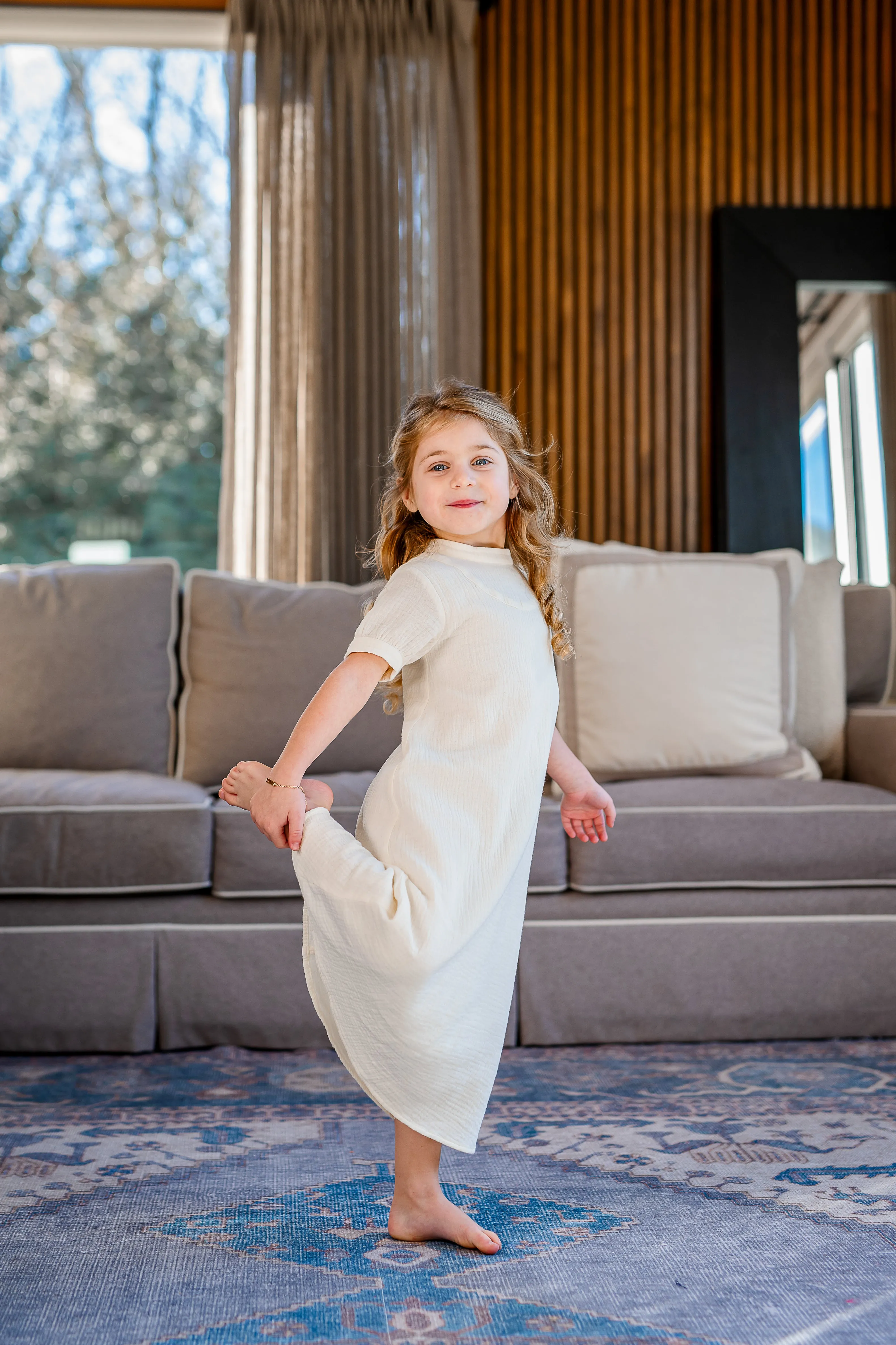 Short Sleeve Guaze Robe