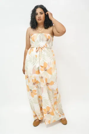 Valencia Floral Strapless Jumpsuit