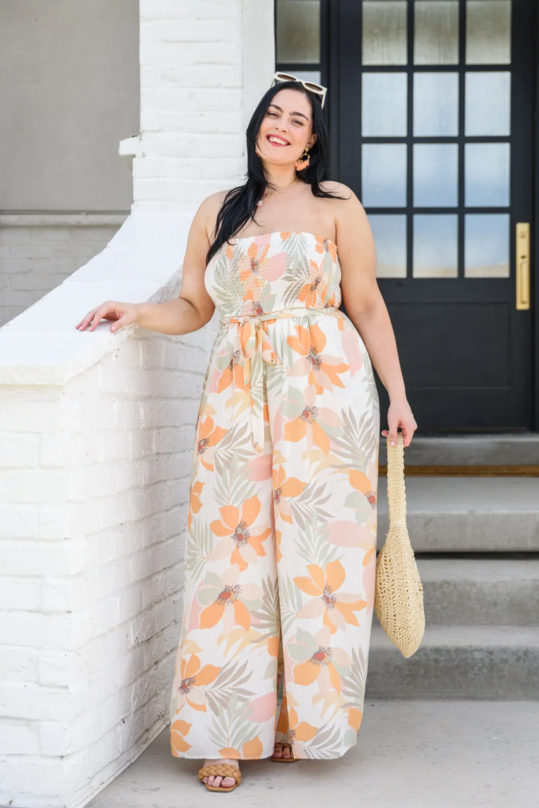 Valencia Floral Strapless Jumpsuit