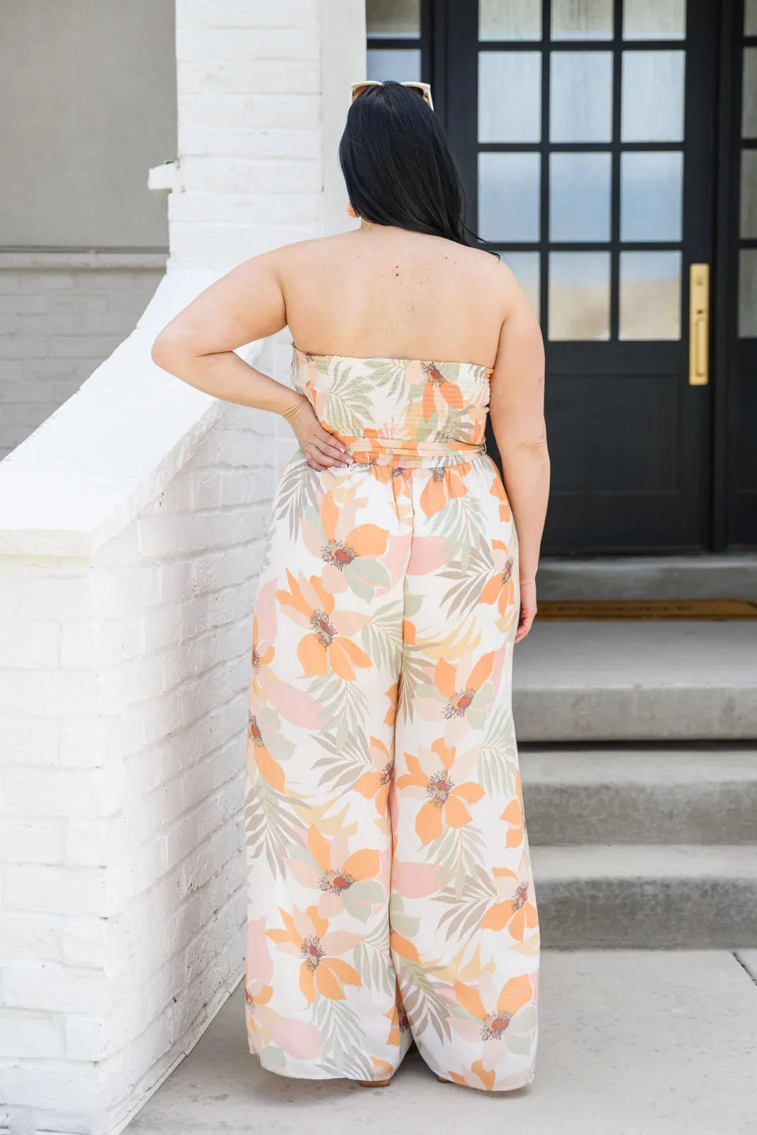 Valencia Floral Strapless Jumpsuit