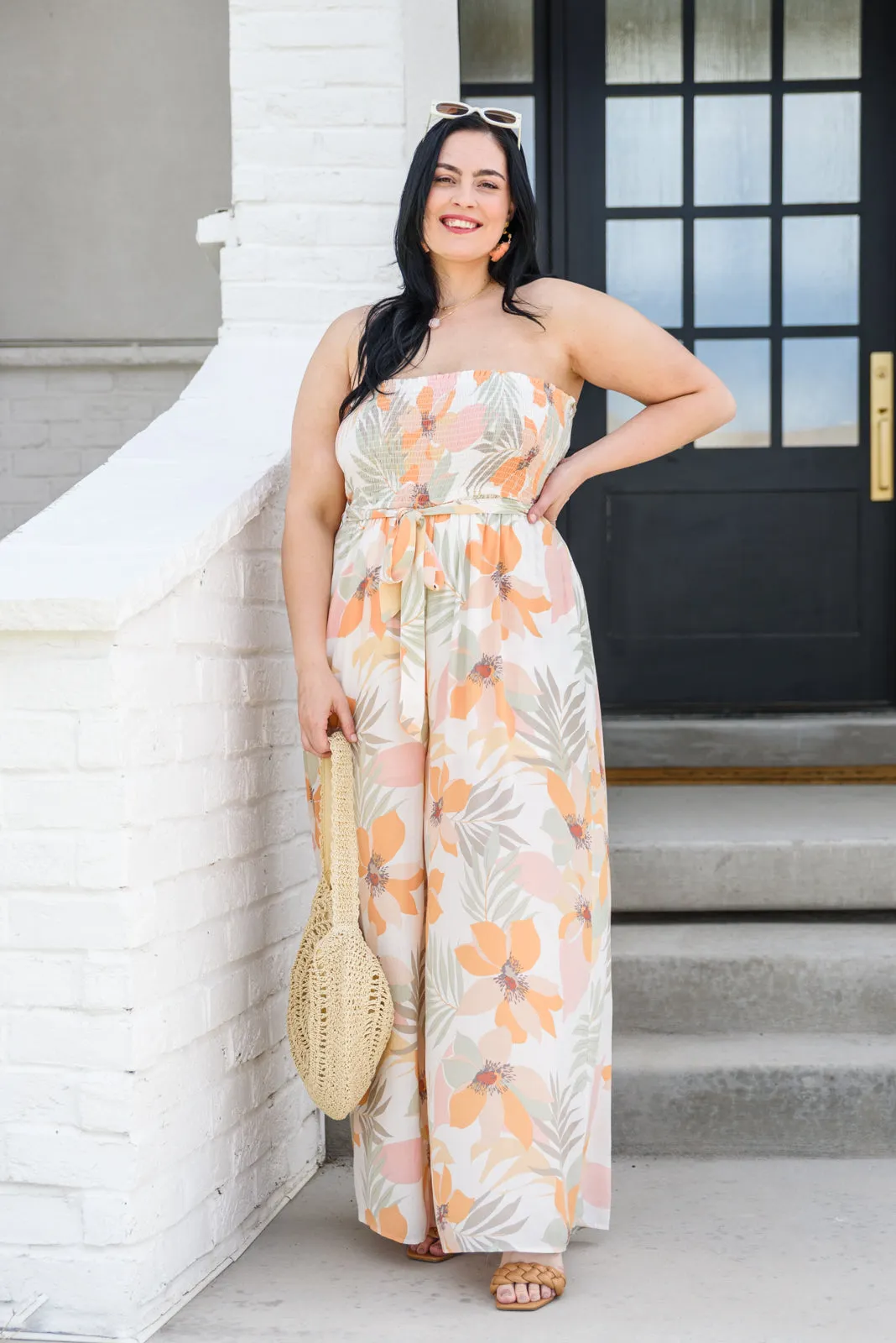 Valencia Floral Strapless Jumpsuit