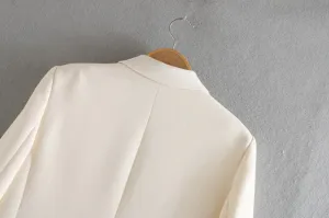 Women summer blazer double breasted jackets ladies formal suit jackets